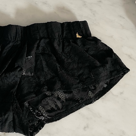 Lisa Blue Lace Shorty Short Swimsuit coverup (#51) - Picture 2 of 6